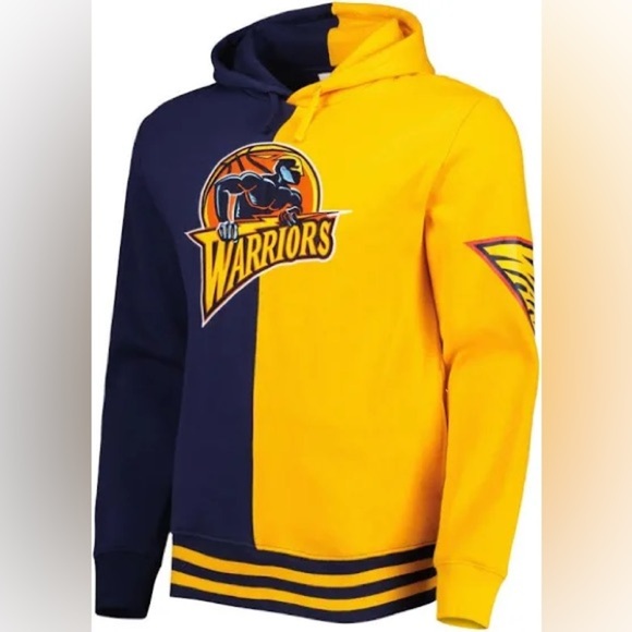 Mitchell &Ness Men’s Sweater h golden Warriors - Picture 1 of 7